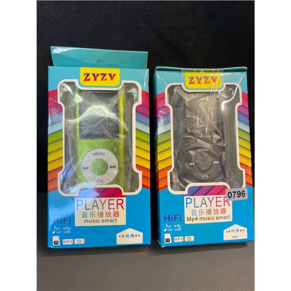 Lot of 2 MP3 Style Portable Music Smart Players - Brand New!