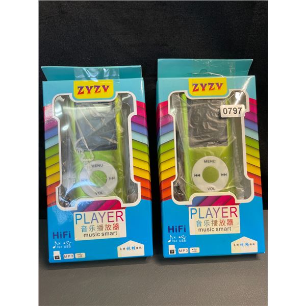Lot of 2 MP3 Style Portable Music Smart Players - Brand New!
