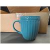 Image 4 : Lot of 1 Box of Porcelain Fluted Mugs Assorted Colours