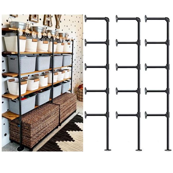 Lot of 1 Box of Rustic Industrial Pipe Shelving 68"x12" 3PCS