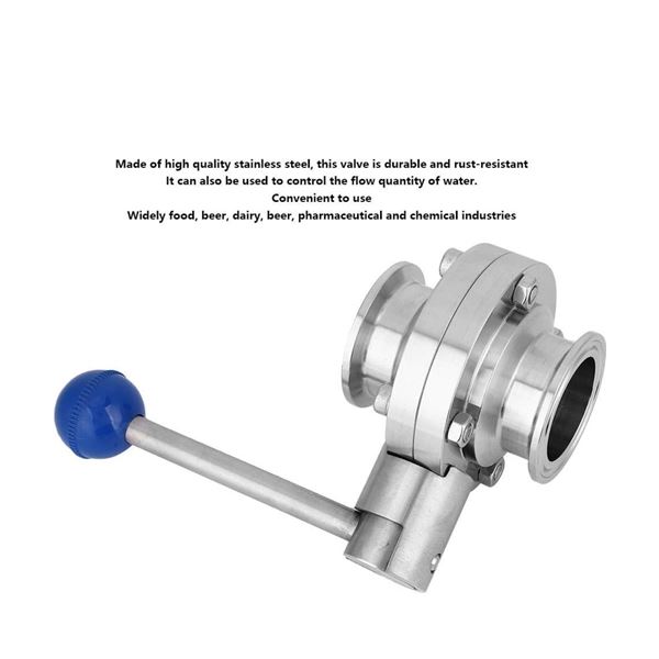 Lot of 1 1.5" Sanitary Ball Valve 304 Stainless