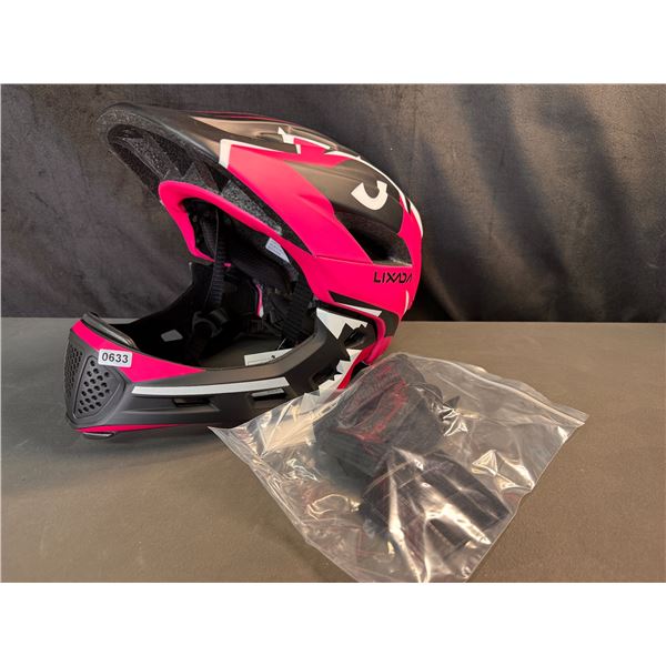 Lot of 1 Lixada 2IN1 Riding Helmet with Detachable Face Guard and Extra Pads