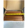 Image 1 : Lot of 1 Natural Walnut Wooden Trays Set of 4 20x30cm - New