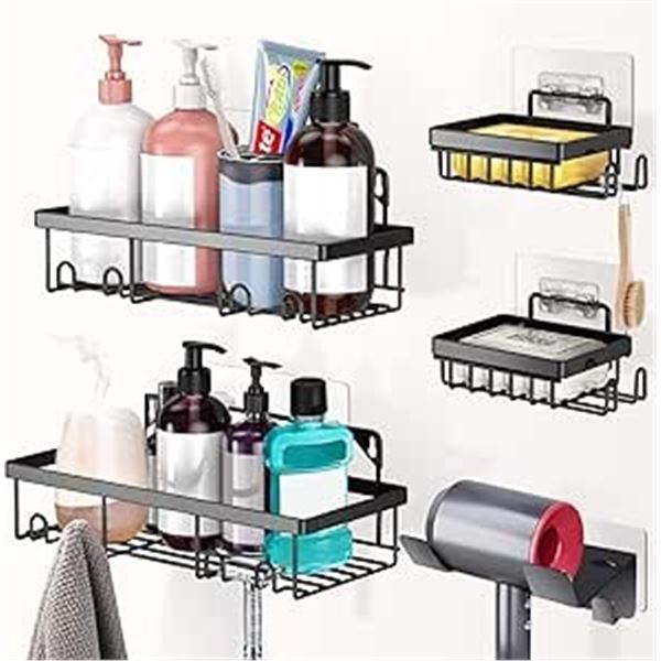 Lot of 1 Adhesive Shower Caddy Set - 5 PCS - Brand New