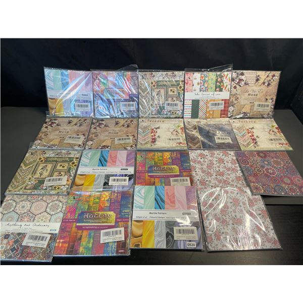 Lot of 19 Assorted Sets of Various Scrap Booking Paper - CRAFTERS DREAM LOT!