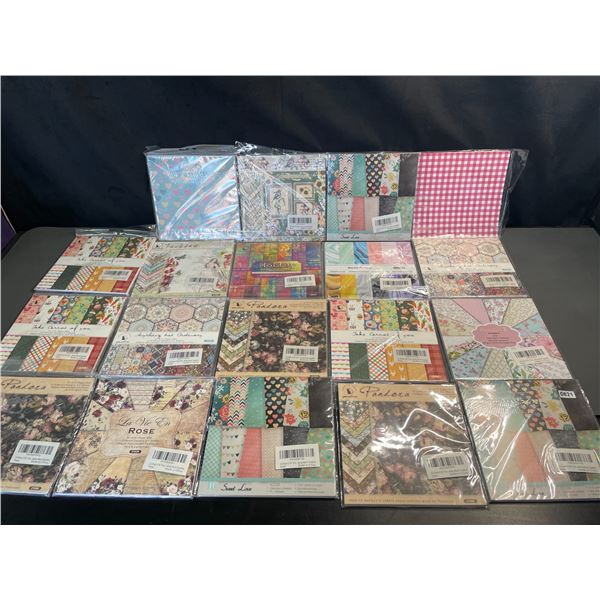 Lot of 19 Assorted Sets of Various Scrap Booking Paper - CRAFTERS DREAM LOT!