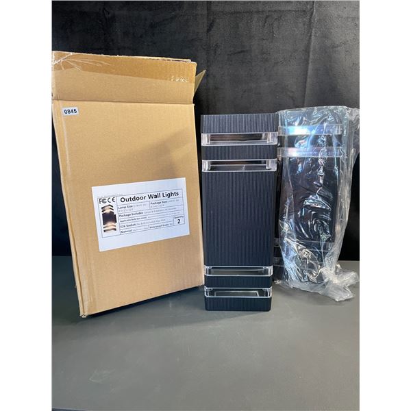 Lot of 1 Box of Outdoor Wall Lights - 2 PCS - 11.8 x 2.5 x 4.3 - Brand New!
