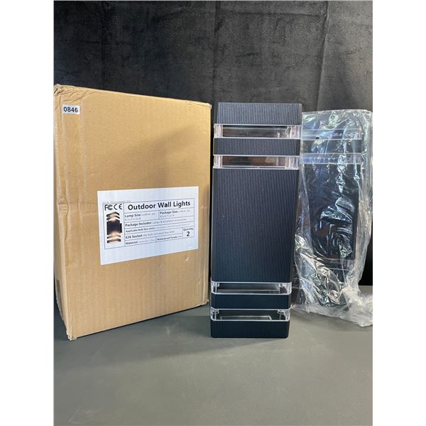 Lot of 1 Box of Outdoor Wall Lights - 2 PCS - 11.8 x 2.5 x 4.3 - Brand New!
