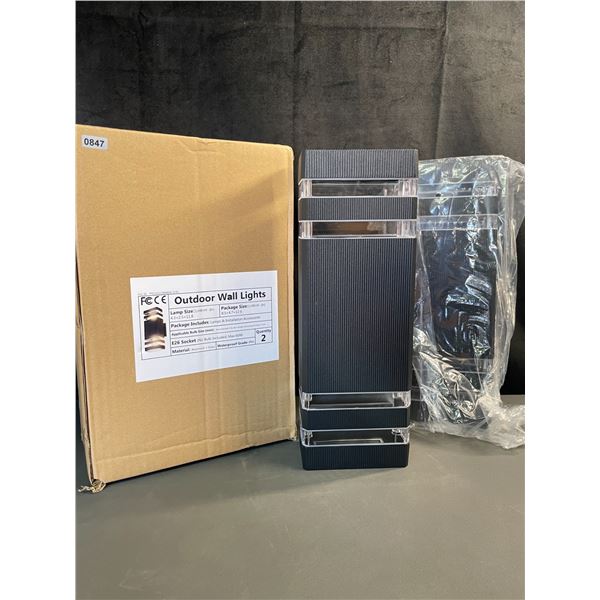 Lot of 1 Box of Outdoor Wall Lights - 2 PCS - 11.8 x 2.5 x 4.3 - Brand New!