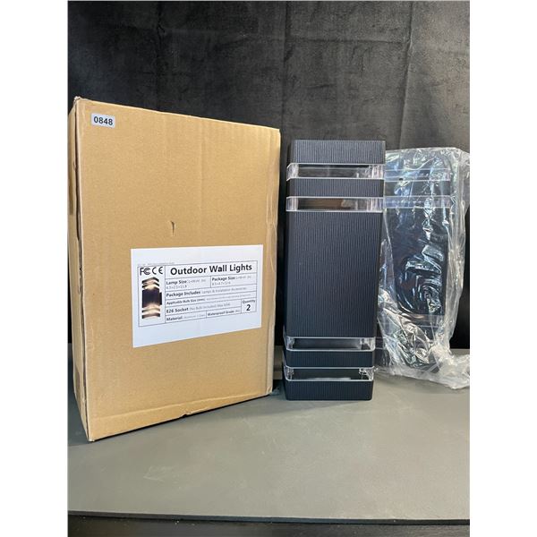 Lot of 1 Box of Outdoor Wall Lights - 2 PCS - 11.8 x 2.5 x 4.3 - Brand New!