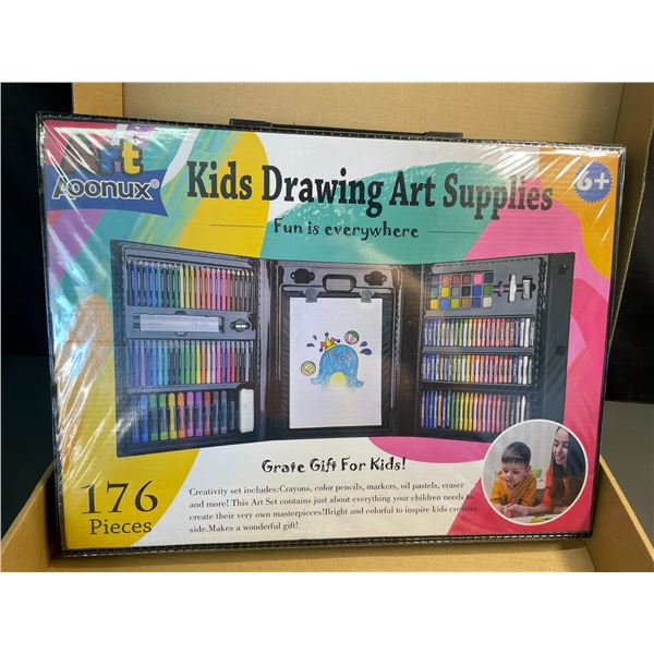 Lot of 1 Kids Drawing/Art Supply Kit - 208 PCS - Brand New!