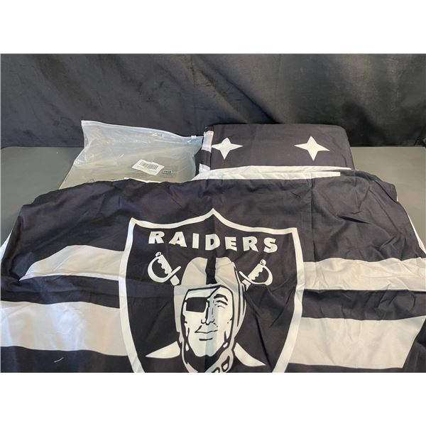 Lot of 1 Raiders Queen Size Duvet Cover Set - Brand New