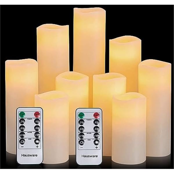 Lot of 1 Box of LED Flameless Candles w/ Remote Control - 9 Sizes Included - Brand New!
