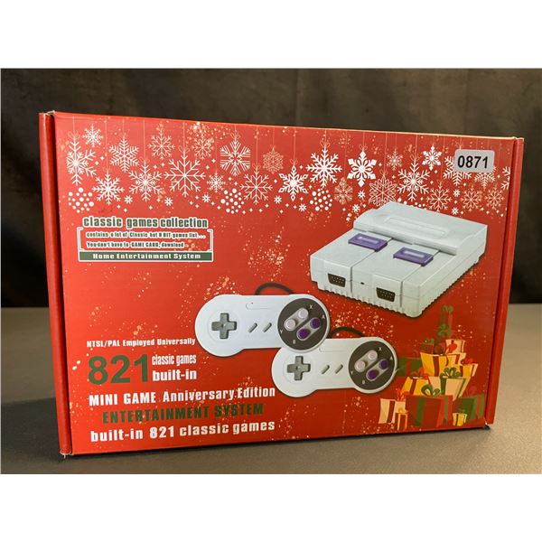 Lot of 1 Mini Game Anniversary Edition Entertainment System - 821 Classic/Retro Video Games Built-In