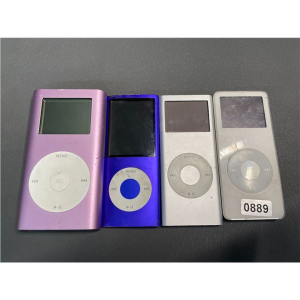 Lot of 4 Assorted iPods - Used