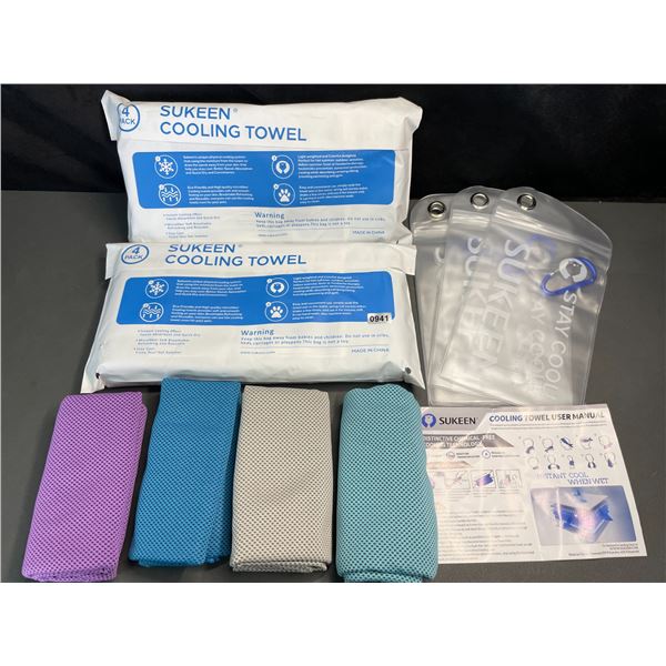 Lot of 3 Multi-Packs of Cooling Towels - 4PCS Per Pack - Brand New