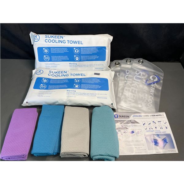 Lot of 3 Multi-Packs of Cooling Towels - 4PCS Per Pack - Brand New
