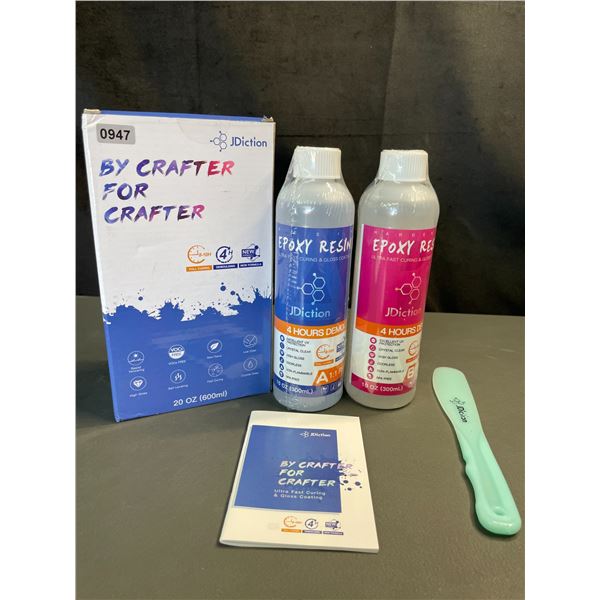 Lot of 1 Epoxy Resin Kit - 20oz - Ultra Fast Curing/High Gloss Resin Kit - Brand New!