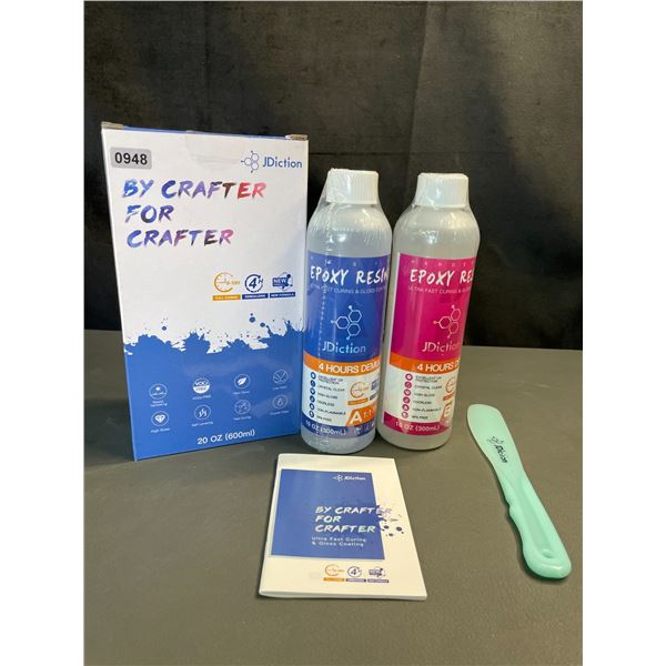 Lot of 1 Epoxy Resin Kit - 20oz - Ultra Fast Curing/High Gloss Resin Kit - Brand New!