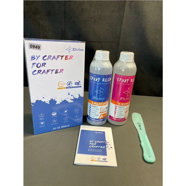 Lot of 1 Epoxy Resin Kit - 20oz - Ultra Fast Curing/High Gloss Resin Kit - Brand New!