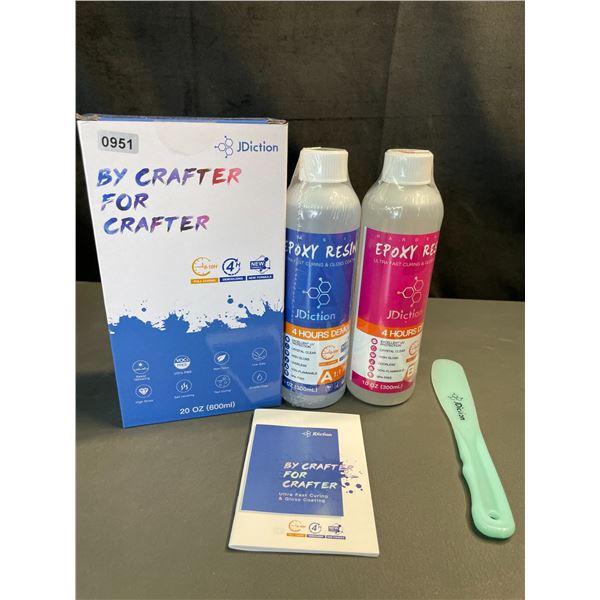 Lot of 1 Epoxy Resin Kit - 20oz - Ultra Fast Curing/High Gloss Resin Kit - Brand New!