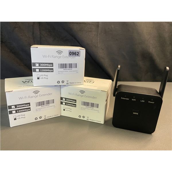 Lot of 3 Wi-Fi Range Extenders - 300Mbps - Wifi Signal Boosters - Brand New!