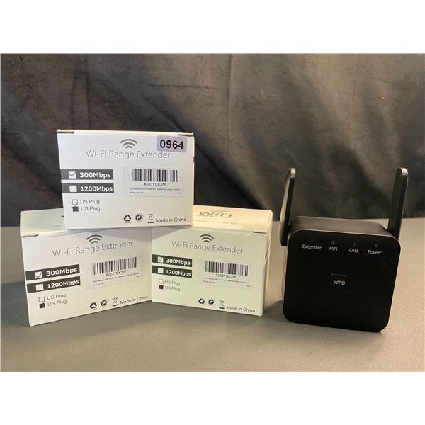 Lot of 3 Wi-Fi Range Extenders - 300Mbps - Wifi Signal Boosters - Brand New!
