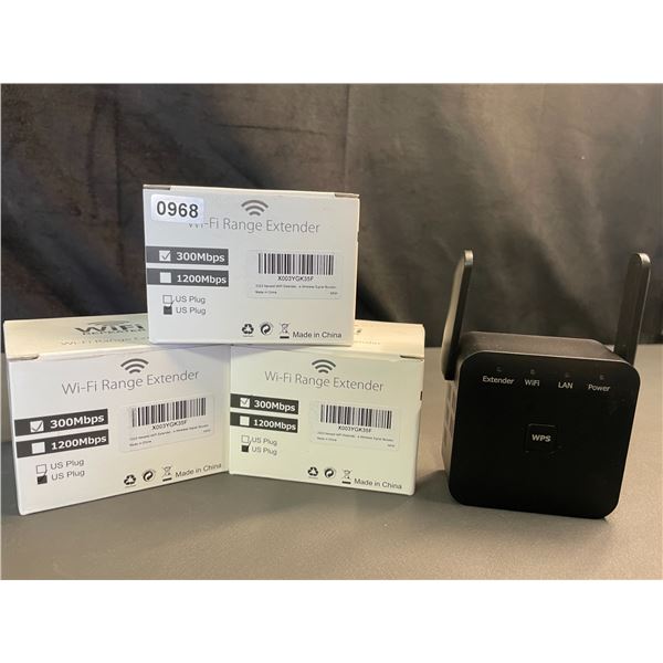 Lot of 3 Wi-Fi Range Extenders - 300Mbps - Wifi Signal Boosters - Brand New!