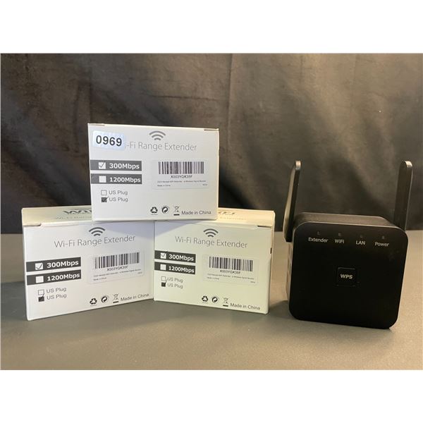 Lot of 3 Wi-Fi Range Extenders - 300Mbps - Wifi Signal Boosters - Brand New!