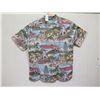Image 2 : New Reyn Spooner Dinosaur Themed Aloha Shirt, Khaki, Size XL (retail $120)