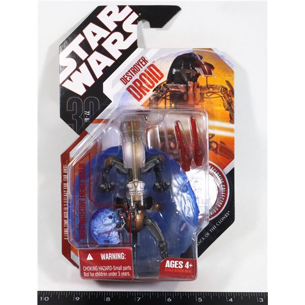 STAR WARS DESTROYER DROID FIGURE IN STAR CASE