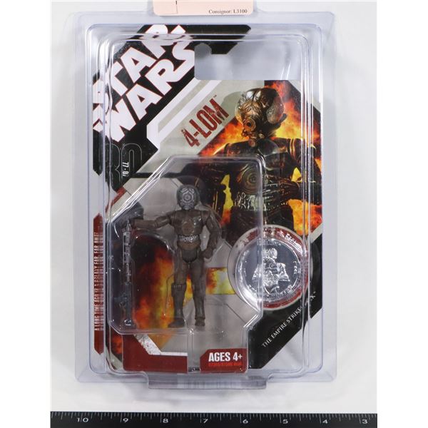 STAR WARS 4-LOM FIGURE IN STAR CASE