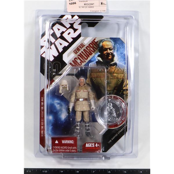 STAR WARS GENERAL MCQUARRIE FIGURE IN STAR CASE