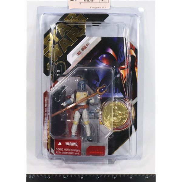 STAR WARS BOBA FETT FIGURE IN STAR CASE