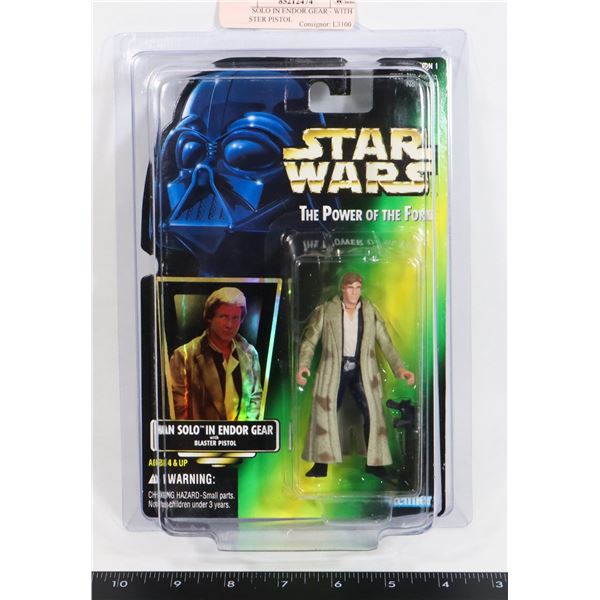 STAR WARS HAN SOLO IN ENDOR GEAR - WITH BLASTER