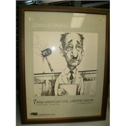 Charles Brad framed poster of ACLU Festival in 1982 (165)
