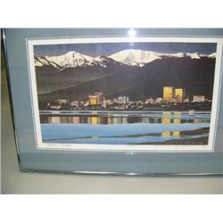 Signed and numbered Byron Birdsall 1989 "City of Anchorage" 19"x11" (165)