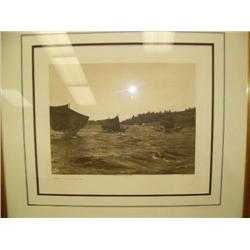 Framed Curtis Goldstone "Rounding into port - Qaqyuhl" (165)