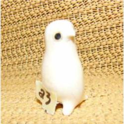 Ivory owl with baleen inset eyes (170)