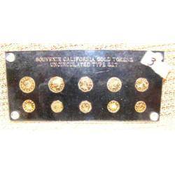 Souvenir California gold tokens uncirculated type set (181)
