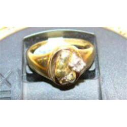 Real diamond gold nuggeted ring (74)