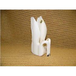 2 ivory swans 4.5" tall by Mark Seeganna (2)