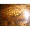 Image 3 : Oval inlayed solid wood coffee table or occasional table, 26" tall, 41" length, 28" width (2)