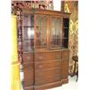 Image 1 : beautiful lady's desk with 3 drawers, display cabinet in middle, bookshelf (20