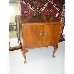 Record cabinet with Queen Anne legs (2)