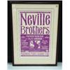Image 1 : Neville Brothers poster framed, 10.5"x17" (165)
