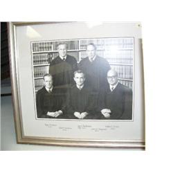 Black and white photo of 5 judges, framed (165)
