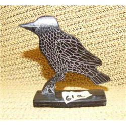 CHOICE on 2: baleen scrimshawed crows on baleen base by Robert Crumley (2)