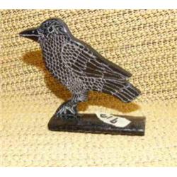 CHOICE on 2: baleen scrimshawed crows on baleen base by Robert Crumley (2)