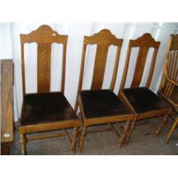 Set of 3 oak chairs (165)